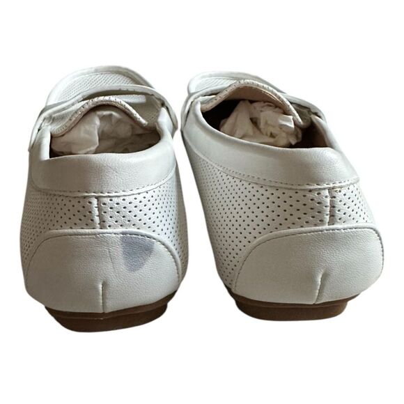 Boston Design Studio Sz 7M White Round Toe Driving Loafers Flats Women 91274 - Picture 5 of 10